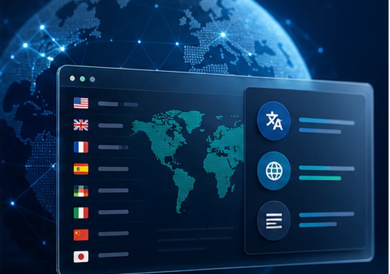 Multi Language feature interface for auction software