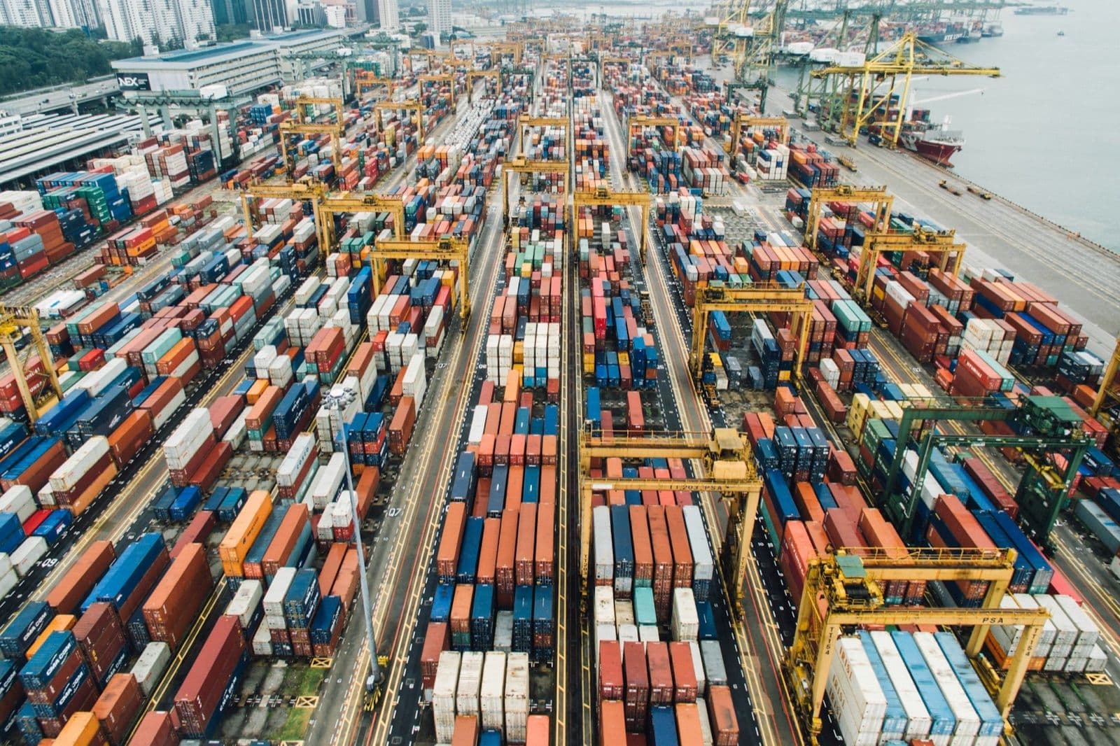 Logistics yard representing multi-lot forward auction sales