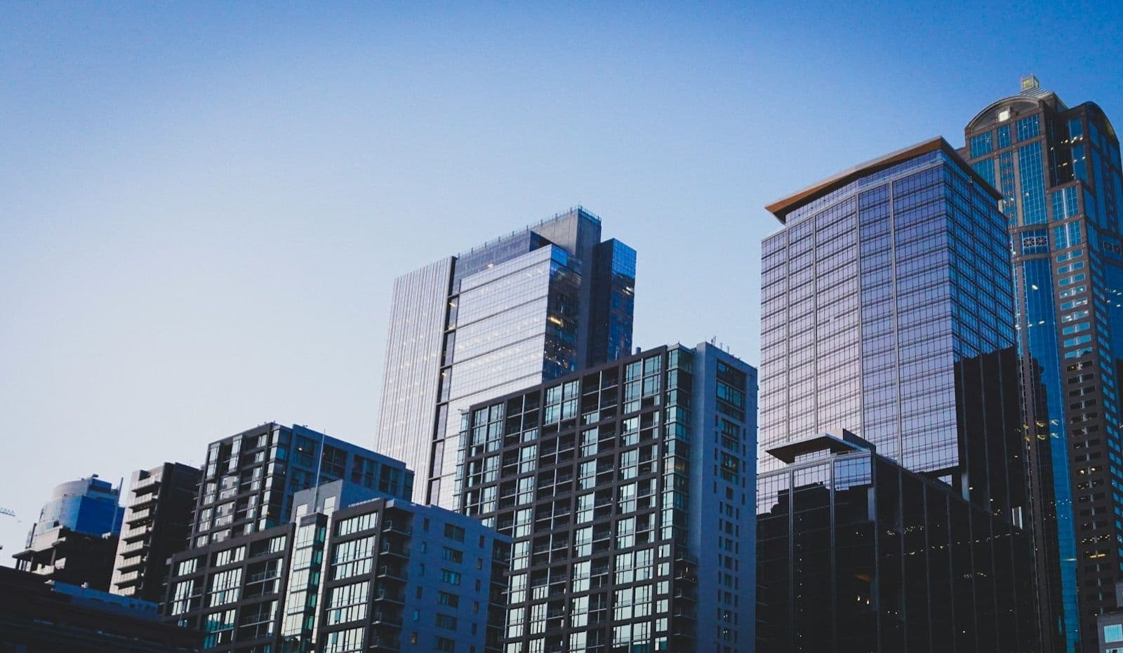 Modern commercial property representing governed real estate bidding